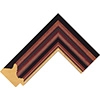 56mm Dark Wood & Gold Stain