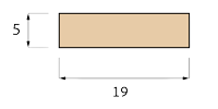 19mm Natural spacer profile