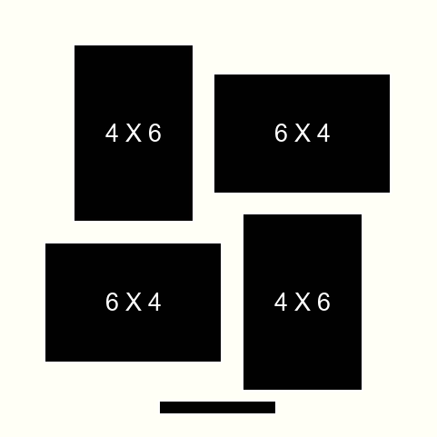 4 X 6 inch Photos X 4 with Title Box