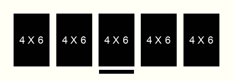 4 X 6 inch Photos X 5 with Title Box