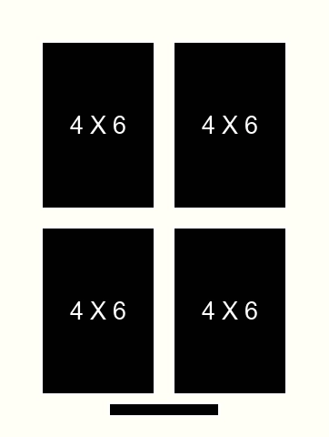 4 X 6 inch Photos X 4 with Title Box