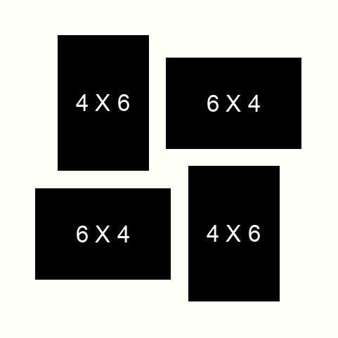 4 X 6 inch Photos X 4