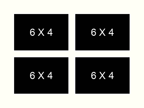6 X 4 inch Photos X 4