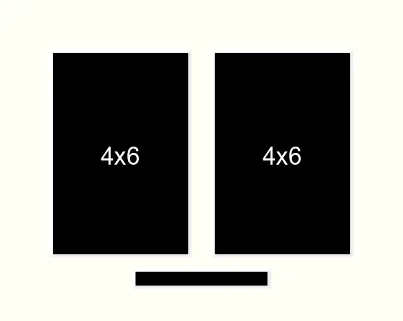 4 X 6 inch Photos X 2 with Title Box