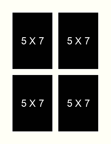 5 X 7 inch Photos X 4