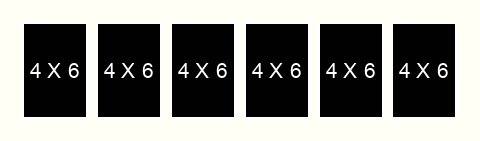 4 X 6 inch Photos X 6