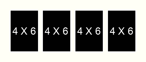 4 X 6 inch Photos X 4