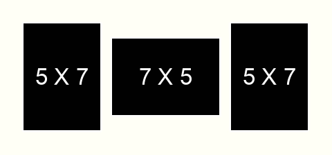 5 X 7 inch Photos X 3