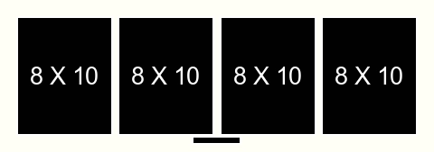 8 X 10 inch Photos X 4 with Title Box