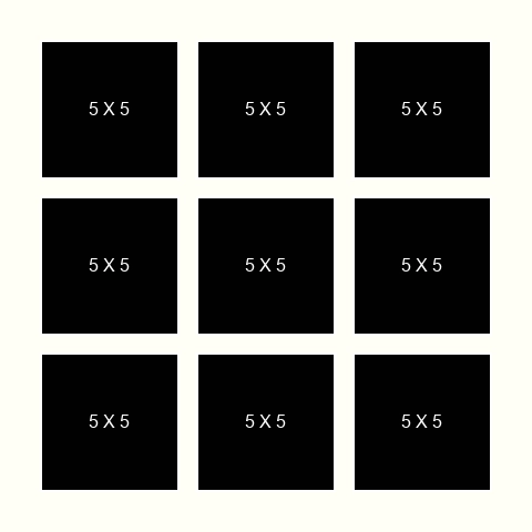 5 X 5 inch Photos X 9