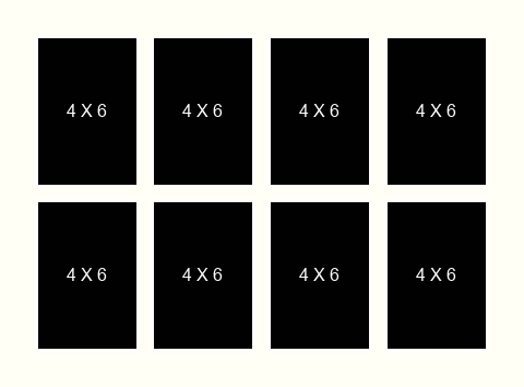 4 X 6 inch Photos X 8