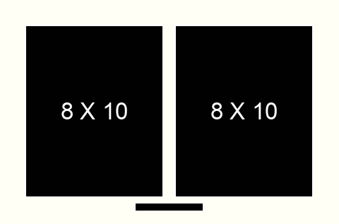 8 X 10 inch Photos X 2 with Title Box