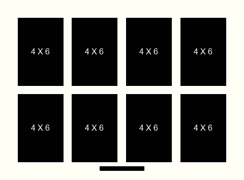 4 X 6 inch Photos X 8 withTitle Box