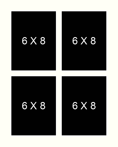 6 X 8 inch Photos X 4