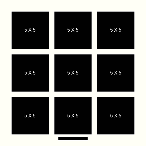 5 X 5 inch Photos X 9 with Title Box