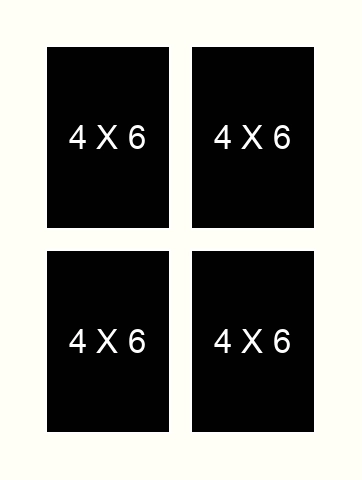 4 X 6 inch Photos X 4
