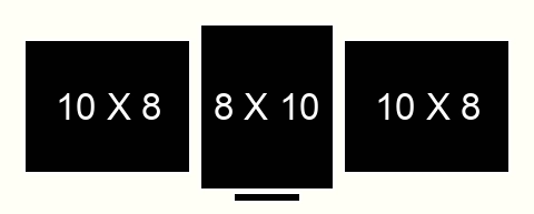 8 X 10 inch Photos X 3 with Title Box