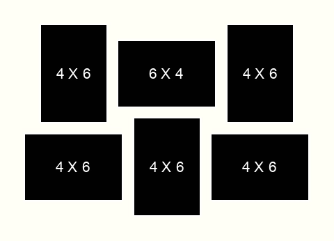 4 X 6 inch Photos X 6