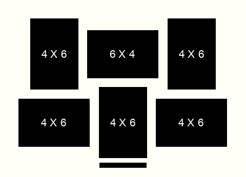 4 X 6 inch Photos X 6 with Title Box