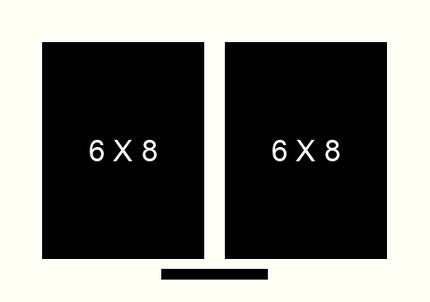 6 X 8 inch Photos X 2 with Title Box