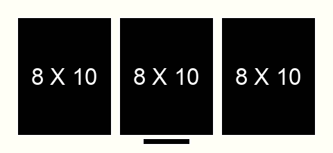 8 X 10 inch Photos X 3 with Title Box