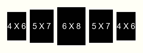 Mixed Size Photos X 5