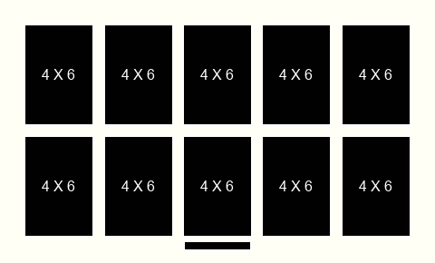 4 X 6 inch Photos X 10 with Title Box