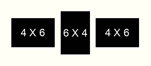 4 X 6 inch Photos X 3