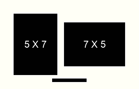 5 X 7 inch Photos X 2  with Title Box