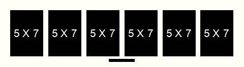 5 X 7 inch Photos X 6 with Title Box