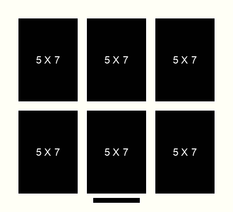 5 X 7 inch Photos X 6 with Title Box