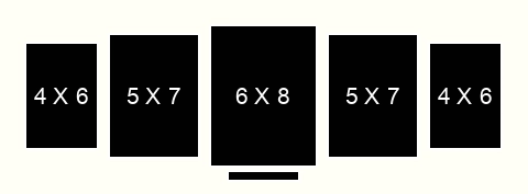 Mixed Size Photos X 5 with Title Box