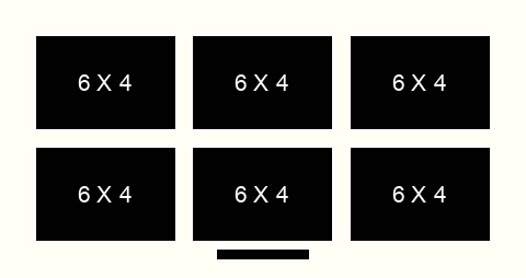 6 X 4 inch Photos X 6 with Title Box