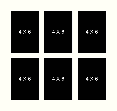 4 X 6 inch Photos X 6