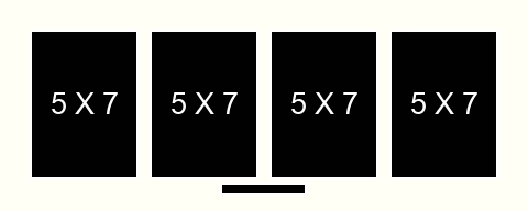 5 X 7 inch Photos X 4 with Title Box