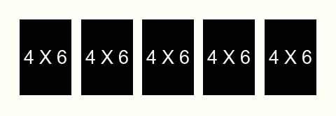 4 X 6 inch Photos X 5