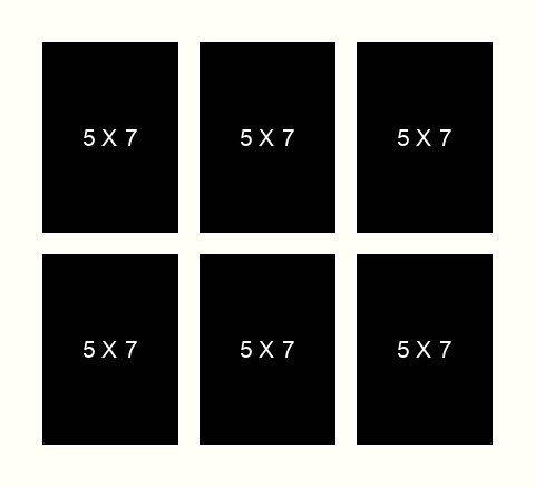 5 X 7 inch Photos X 6