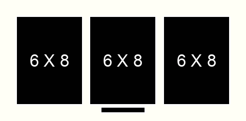 6 X 8 inch Photos X 3 with Title Box