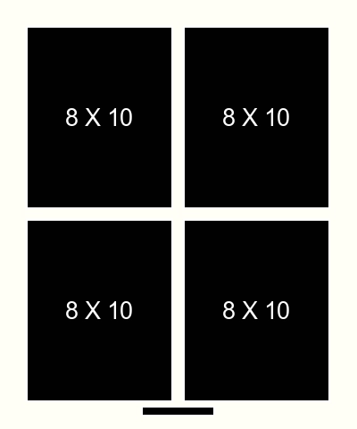 8 X 10 inch Photos X 4 with Title Box