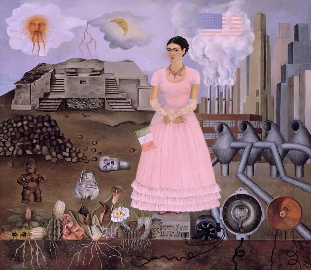 Frida Kahlo�s �Self Portrait Along the Borderline Between Mexico and the USA� (1932).
