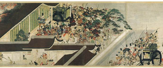 Above: The invasion under way in �Night Attack Above: The invasion under way in �Night Attack on the Sanj� Palace�.