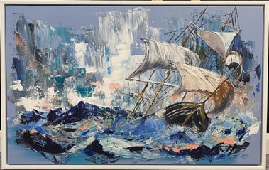 picture frame with stamps