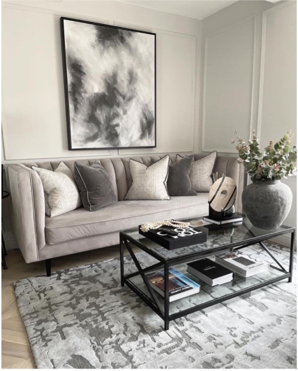 Framed picture on wall