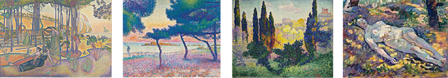 Some of Henri�Edmond Cross�s work including �L�air du Soir�, �La Plage de Saint Clair�, �Cypresses at Cagnes� and �Dormeuse Neu dans la Clairi�re�.