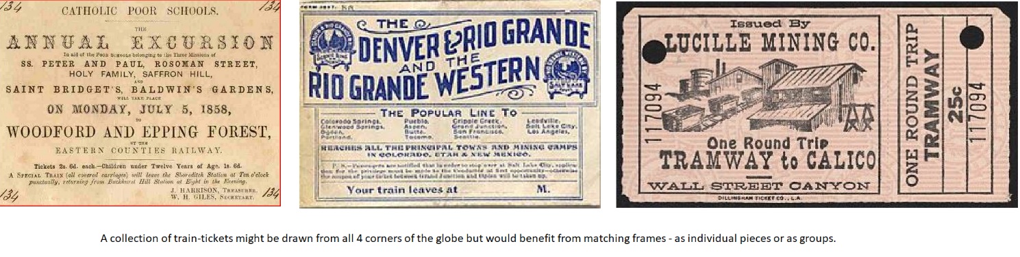 Collectible vintage excursion tickets