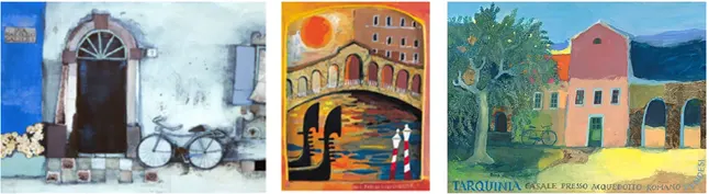 Wachtmeister has dabbled in what might be termed �cityscapes�. They are admittedly simplistic but evocative, perhaps, of enduring memories.