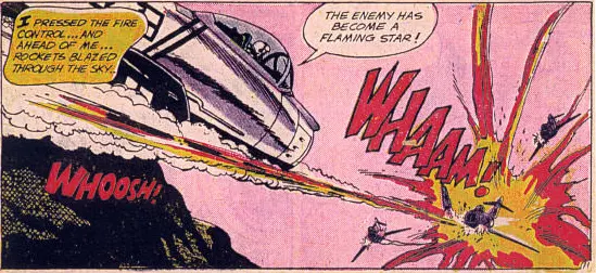 Judge for yourself if he was a copycat. The illustrator here, Irv Novick, was an officer at the boot-camp where Lichtenstein was a raw recruit. Novick got Lichtenstein out of latrine-cleaning duties and put him on creating posters. It is cynical to suggest Lichtenstein repaid Novicks kindness by ripping off his superiors work. To call it an homage might be fairer.