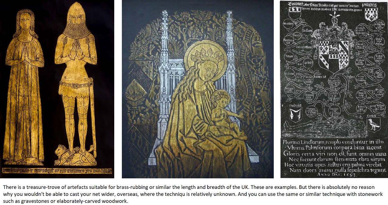 NArtefacts suitable for brass rubbings