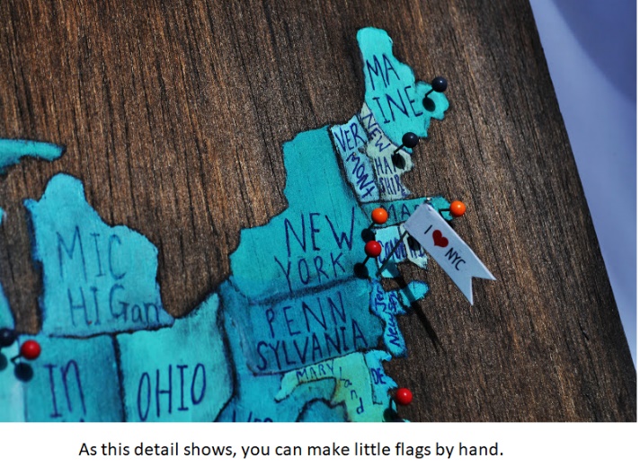 Family Travels Poster with pins