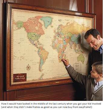 Framed World Map